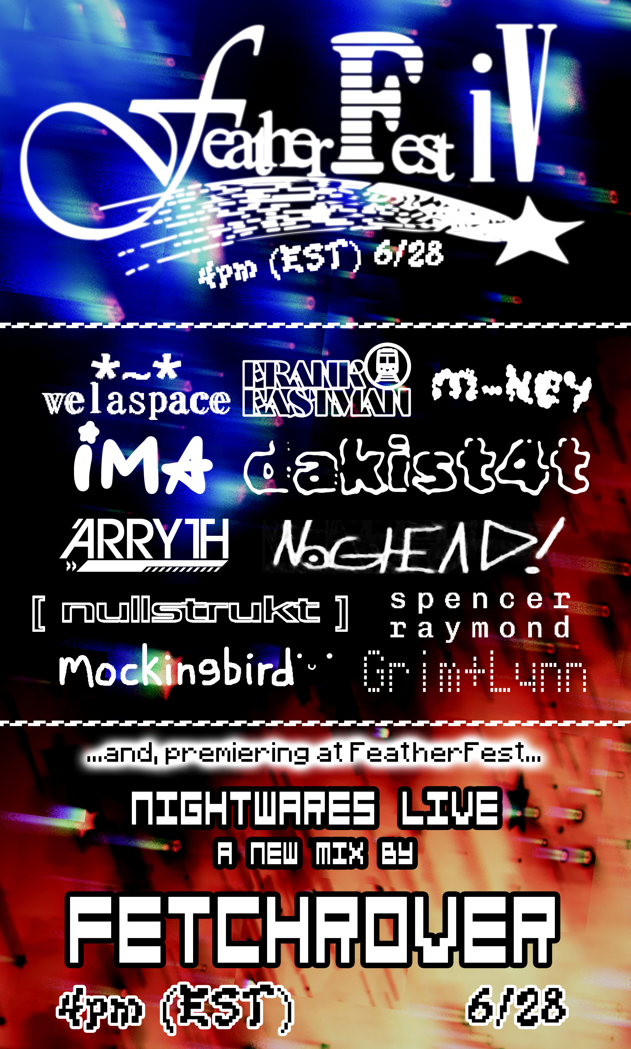 Featherfest lineup poster